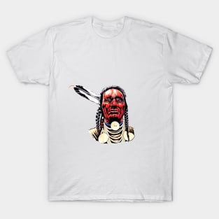 red indian man with feather T-Shirt